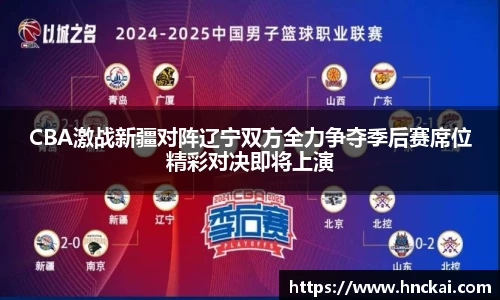 CBA激战新疆对阵辽宁双方全力争夺季后赛席位精彩对决即将上演